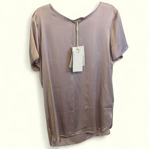 MaxMara Leisure New lilac all silk tunic top size US 14 romantic old money chic